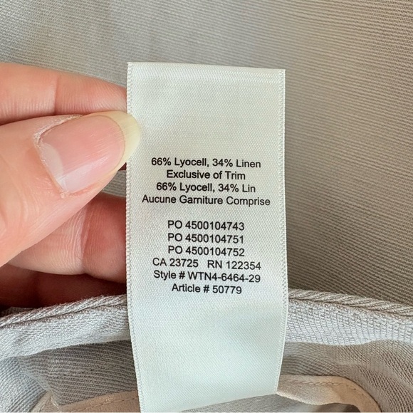 Aritzia Wilfred Allant Gray Linen Blend Cropped Pants - Picture 9 of 13